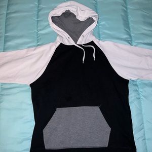 Zine Black White Gray Hoodie